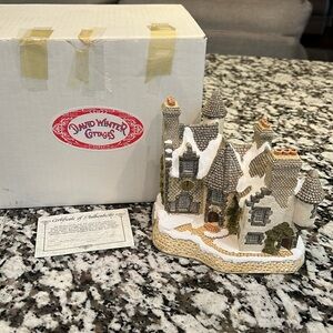 David Winter Cottages Christmas in Scotland and Hogmanay Christmas 1988 SIGNED!